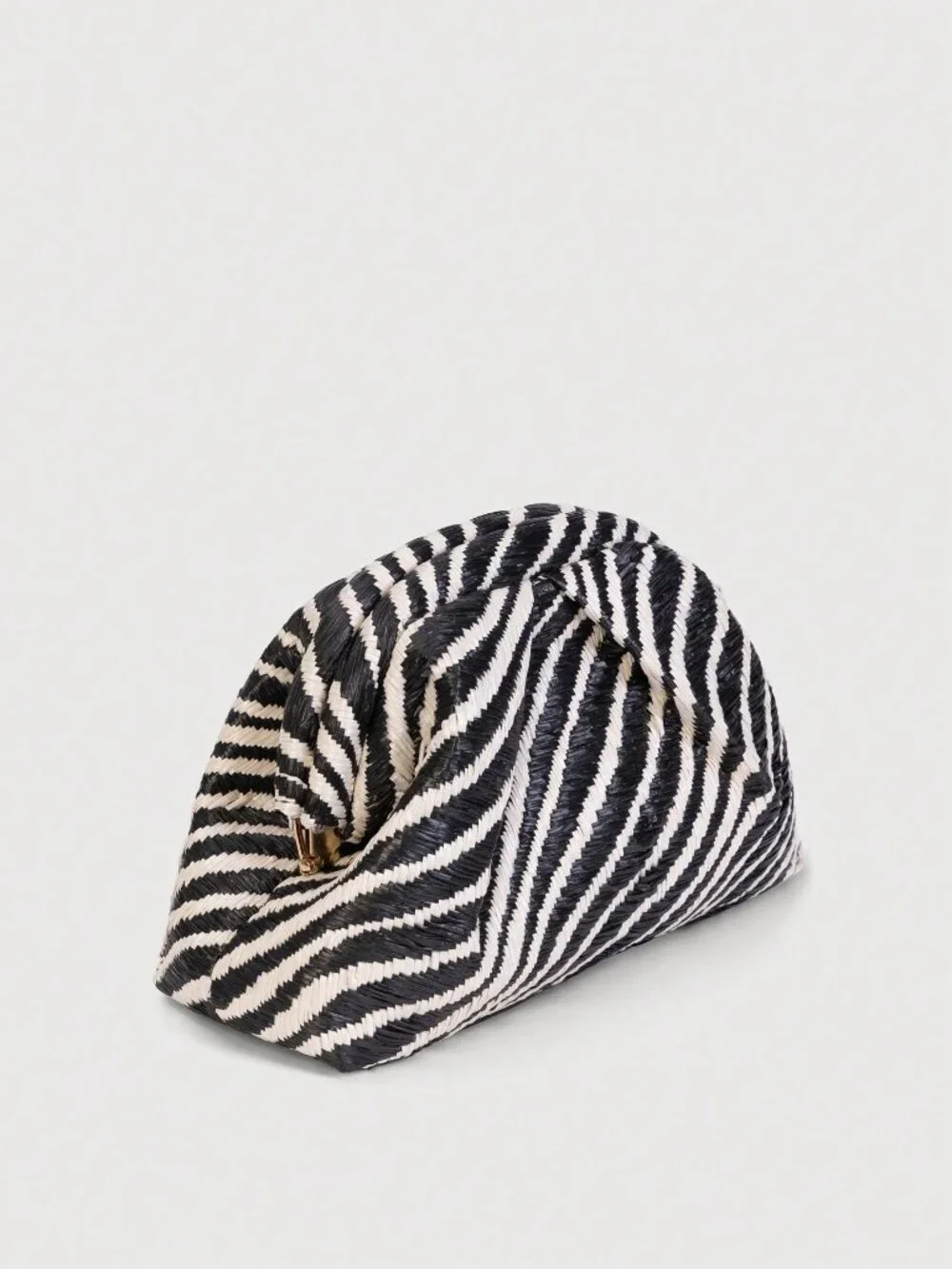 Black And White Minimalist Women's Zebra Pattern Evening Clutch Bag